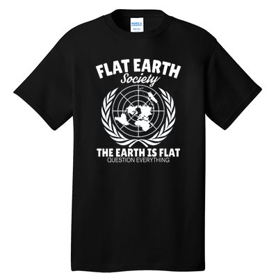 Flat Earth Society Flat Earther Tall T-Shirt