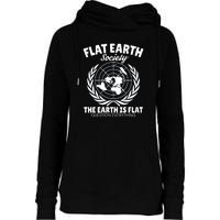 Flat Earth Society Flat Earther Womens Funnel Neck Pullover Hood