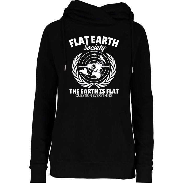 Flat Earth Society Flat Earther Womens Funnel Neck Pullover Hood