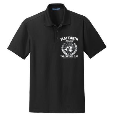 Flat Earth Society Flat Earther Dry Zone Grid Polo