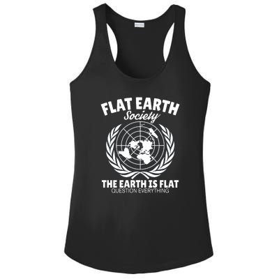 Flat Earth Society Flat Earther Ladies PosiCharge Competitor Racerback Tank