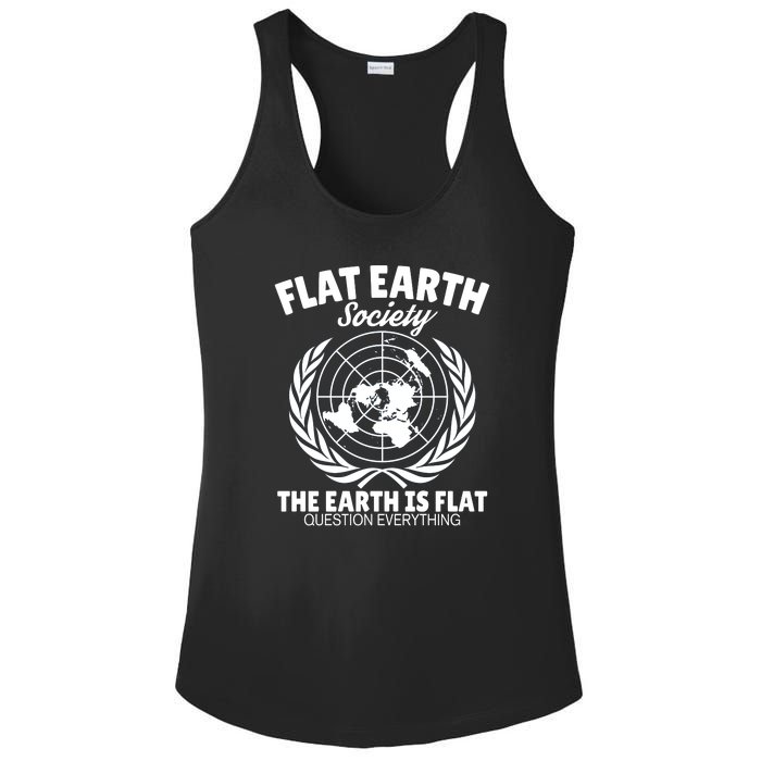 Flat Earth Society Flat Earther Ladies PosiCharge Competitor Racerback Tank