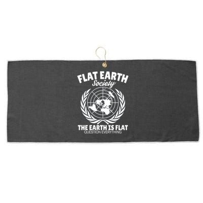 Flat Earth Society Flat Earther Large Microfiber Waffle Golf Towel