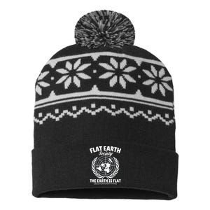 Flat Earth Society Flat Earther USA-Made Snowflake Beanie