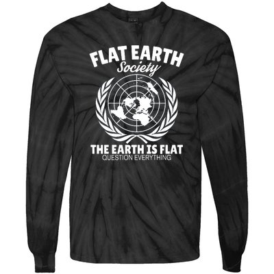 Flat Earth Society Flat Earther Tie-Dye Long Sleeve Shirt