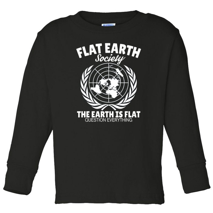 Flat Earth Society Flat Earther Toddler Long Sleeve Shirt