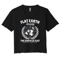 Flat Earth Society Flat Earther Women's Crop Top Tee