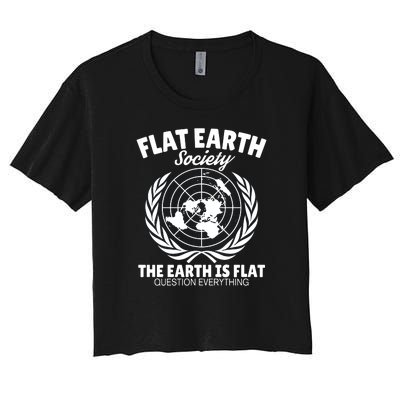 Flat Earth Society Flat Earther Women's Crop Top Tee