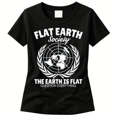 Flat Earth Society Flat Earther Womens T-Shirt