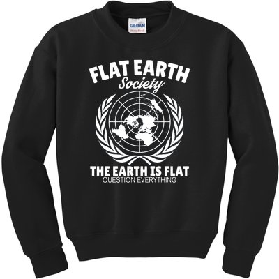 Flat Earth Society Flat Earther Kids Sweatshirt