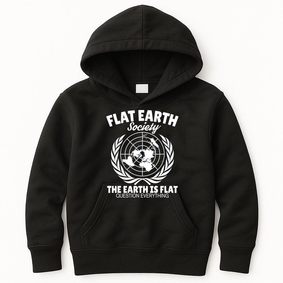 Flat Earth Society Flat Earther Kids Hoodie