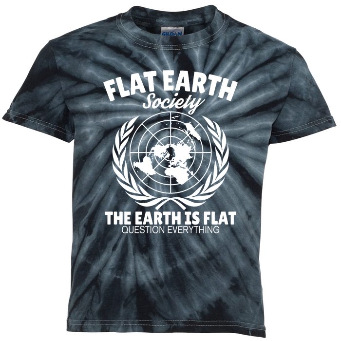 Flat Earth Society Flat Earther Kids Tie-Dye T-Shirt