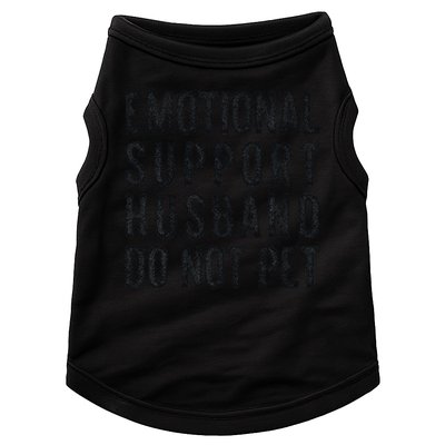 Funny Emotional Support Husband Do Not Pet Retro Husbands Doggie Tank