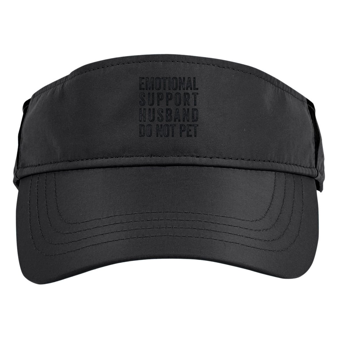 Funny Emotional Support Husband Do Not Pet Retro Husbands Adult Drive Performance Visor