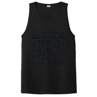 Funny Emotional Support Husband Do Not Pet Retro Husbands PosiCharge Competitor Tank