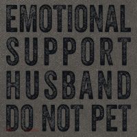 Funny Emotional Support Husband Do Not Pet Retro Husbands Cotton Canvas Backpack