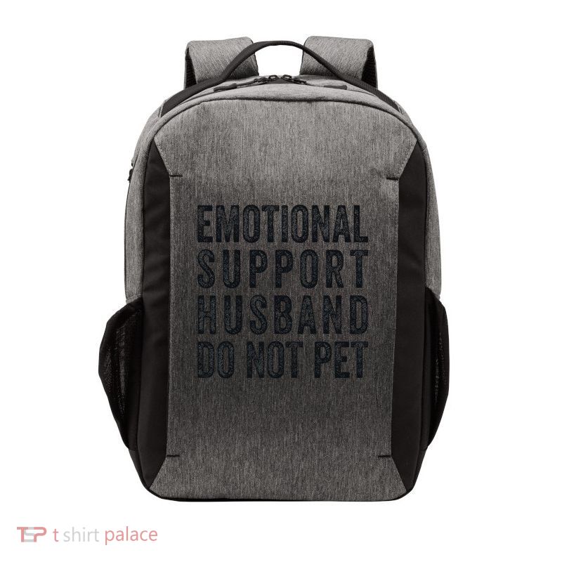 Funny Emotional Support Husband Do Not Pet Retro Husbands Vector Backpack