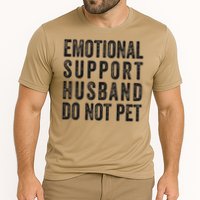 Funny Emotional Support Husband Do Not Pet Retro Husbands Cooling Performance Crew T-Shirt