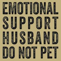 Funny Emotional Support Husband Do Not Pet Retro Husbands Cooling Performance Crew T-Shirt