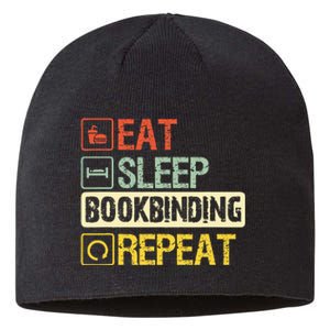 Funny Eat Sleep Bookbinding Repeat Sustainable Beanie