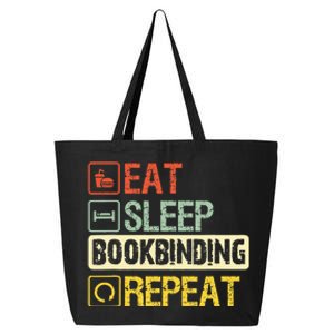 Funny Eat Sleep Bookbinding Repeat 25L Jumbo Tote