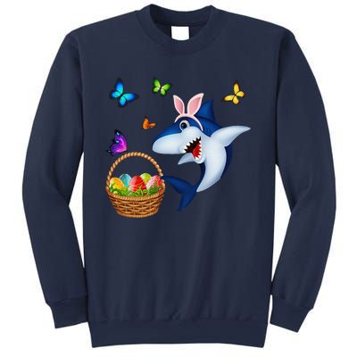 Funny Easter Shark Mommy Baby Daddy Easter Bunny Sweatshirt