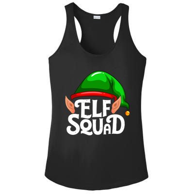 Funny Elf Squad Ugly Christmas Elves Family Matching Pjs Gift Ladies PosiCharge Competitor Racerback Tank