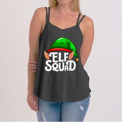 Funny Elf Squad Ugly Christmas Elves Family Matching Pjs Gift Women's Strappy Tank