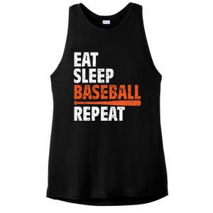 Funny Eat Sleep Baseball Repeat Gift Ladies PosiCharge Tri-Blend Wicking Tank