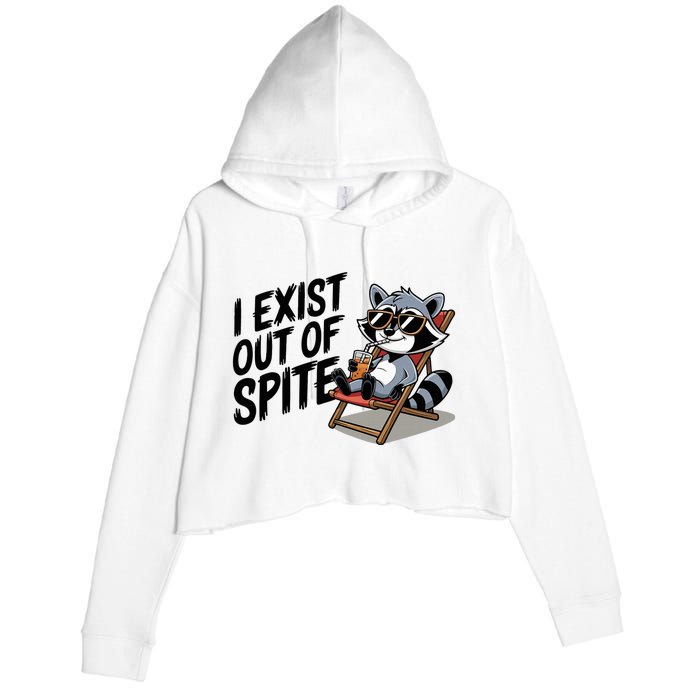 Funny Exit Spite Crop Fleece Hoodie