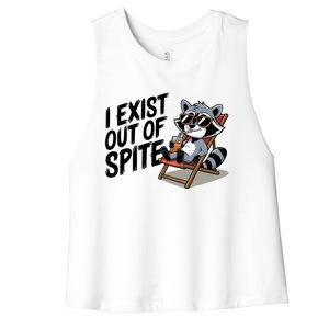 Funny Exit Spite Women's Racerback Cropped Tank