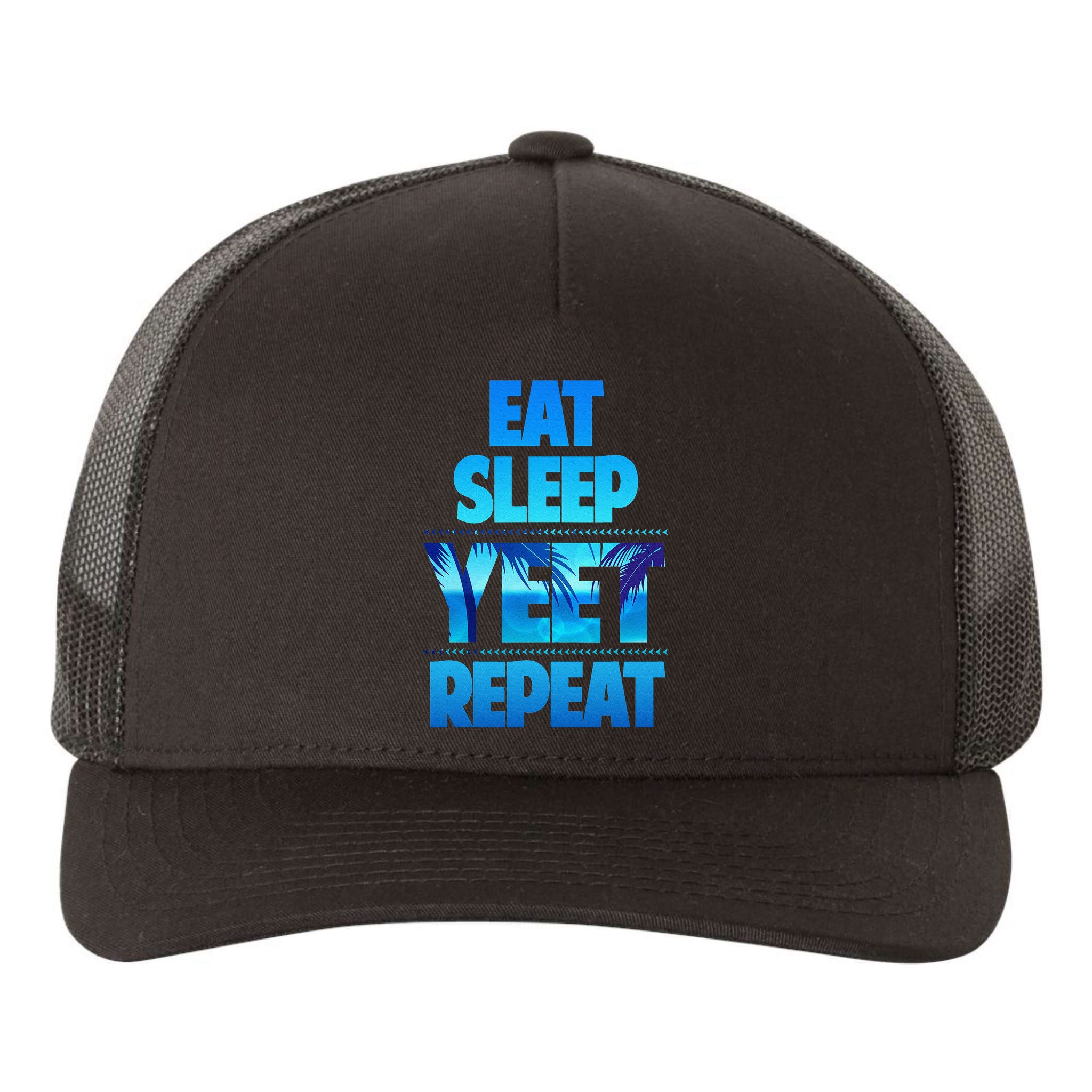 Funny Eat Sleep Yeet Repeat Vintage Gift Yupoong Adult 5-Panel Trucker Hat