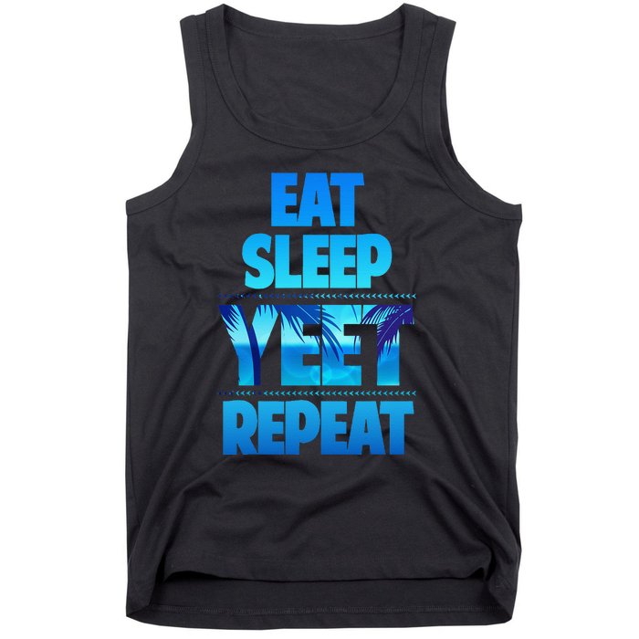 Funny Eat Sleep Yeet Repeat Vintage Gift Tank Top