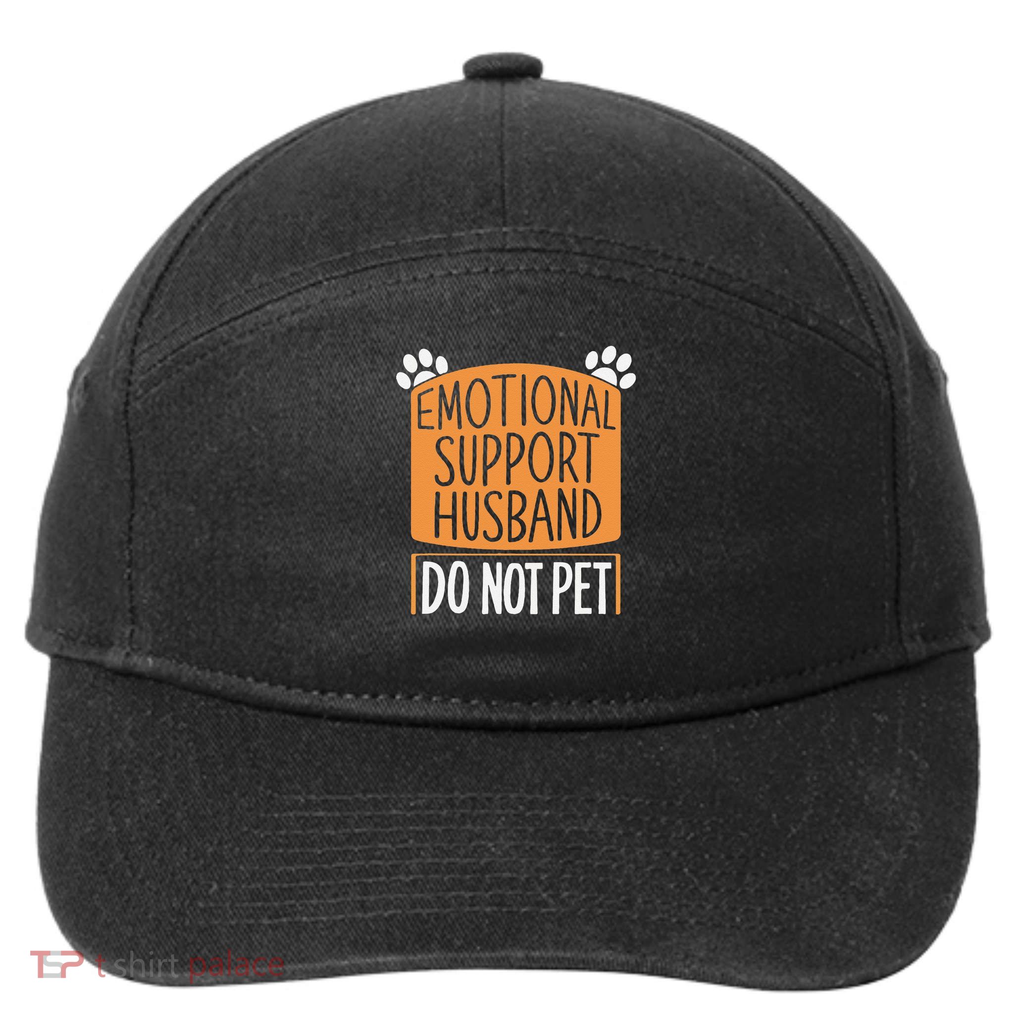 Funny Emotional Support Husband Do Not Pet 7-Panel Snapback Hat