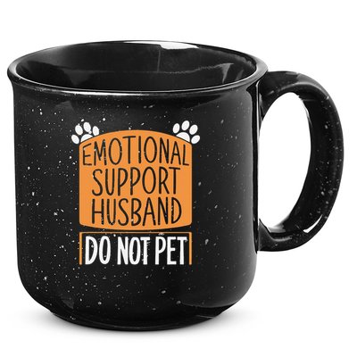 Funny Emotional Support Husband Do Not Pet 15oz Campfire Ceramic Mug