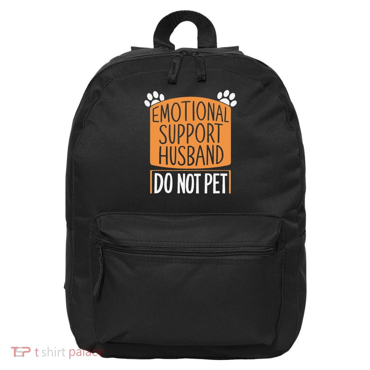 Funny Emotional Support Husband Do Not Pet 16 in Basic Backpack