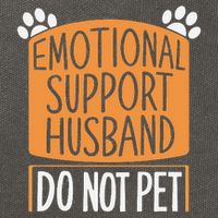 Funny Emotional Support Husband Do Not Pet Cotton Canvas Backpack