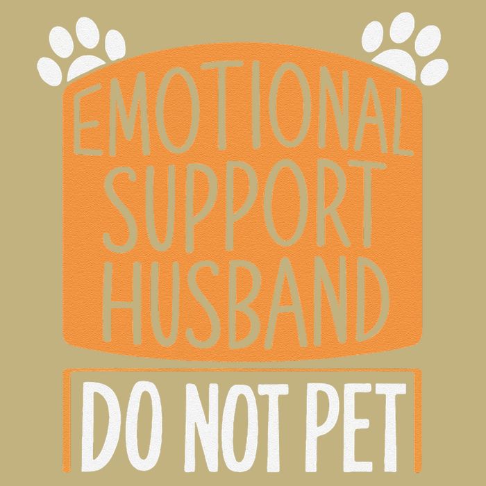 Funny Emotional Support Husband Do Not Pet Cooling Performance Crew T-Shirt