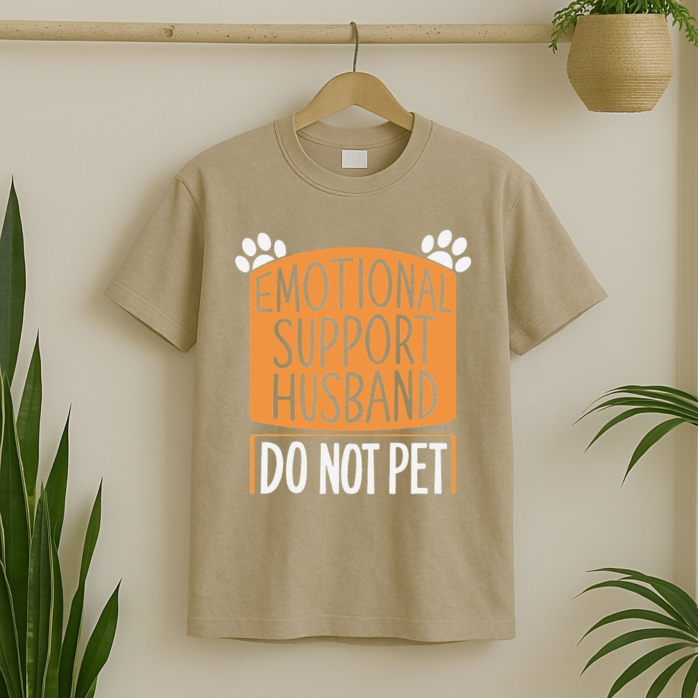 Funny Emotional Support Husband Do Not Pet T-Shirt