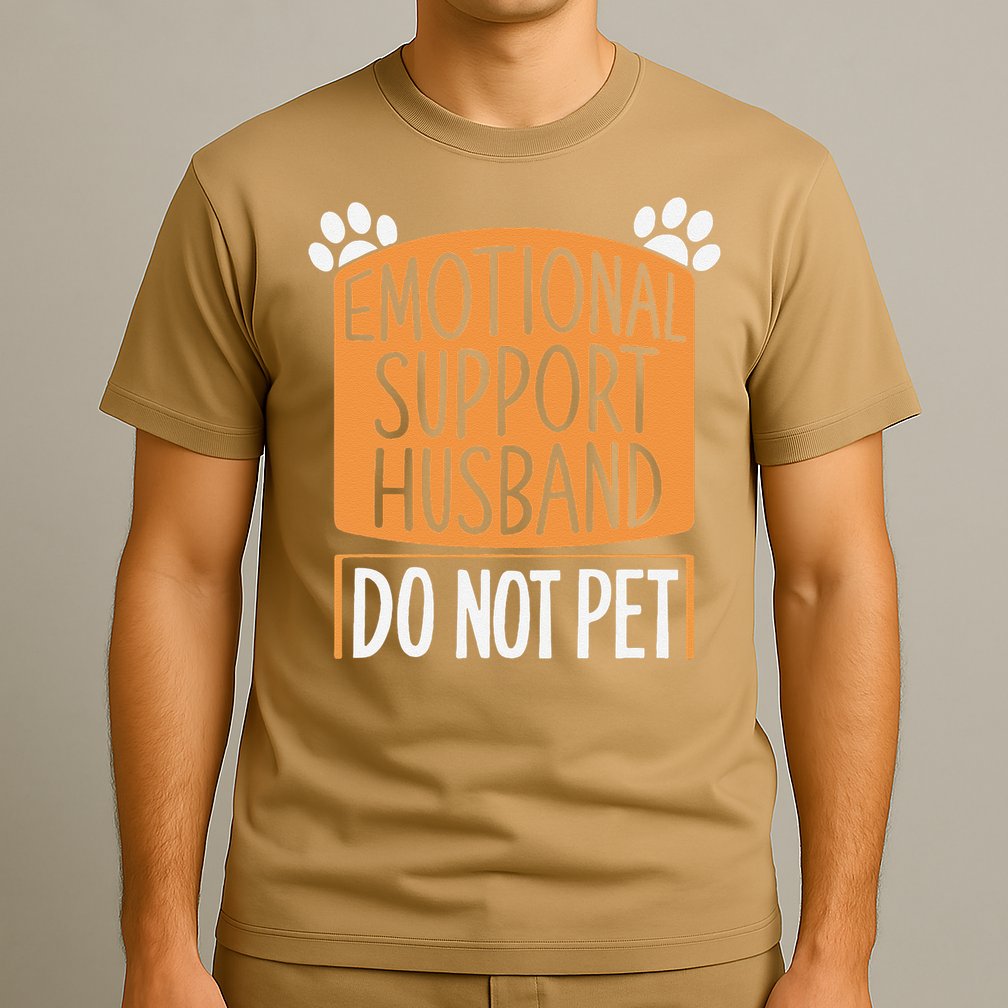 Funny Emotional Support Husband Do Not Pet T-Shirt