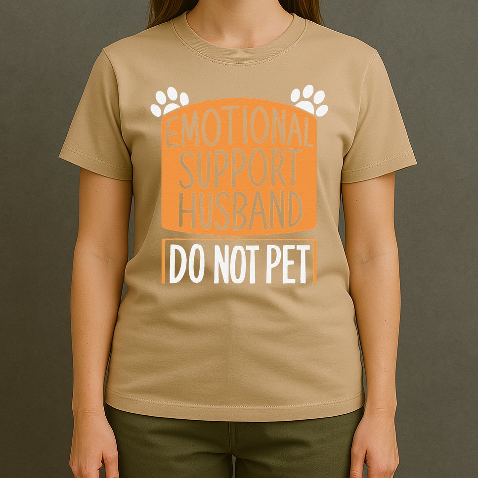 Funny Emotional Support Husband Do Not Pet T-Shirt
