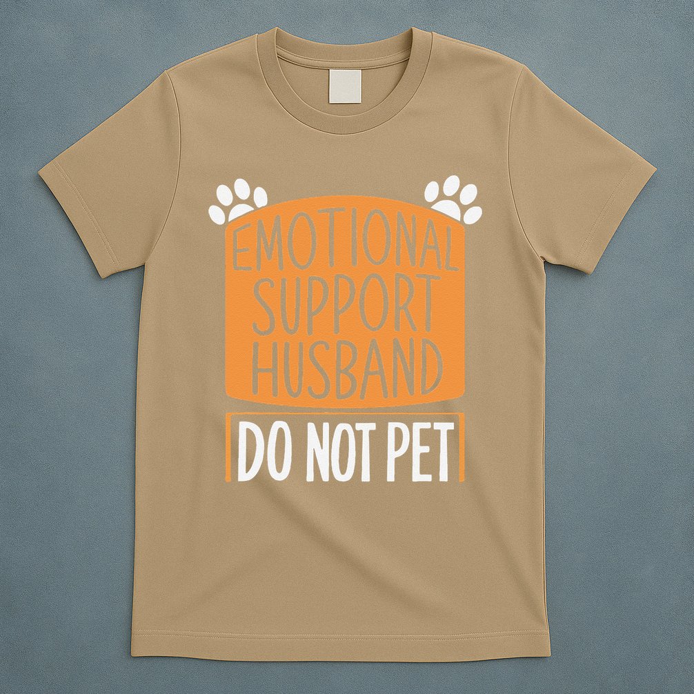 Funny Emotional Support Husband Do Not Pet T-Shirt