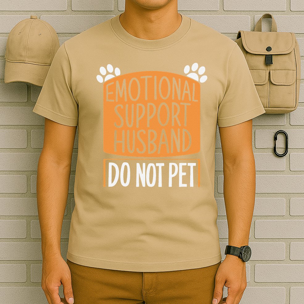 Funny Emotional Support Husband Do Not Pet T-Shirt
