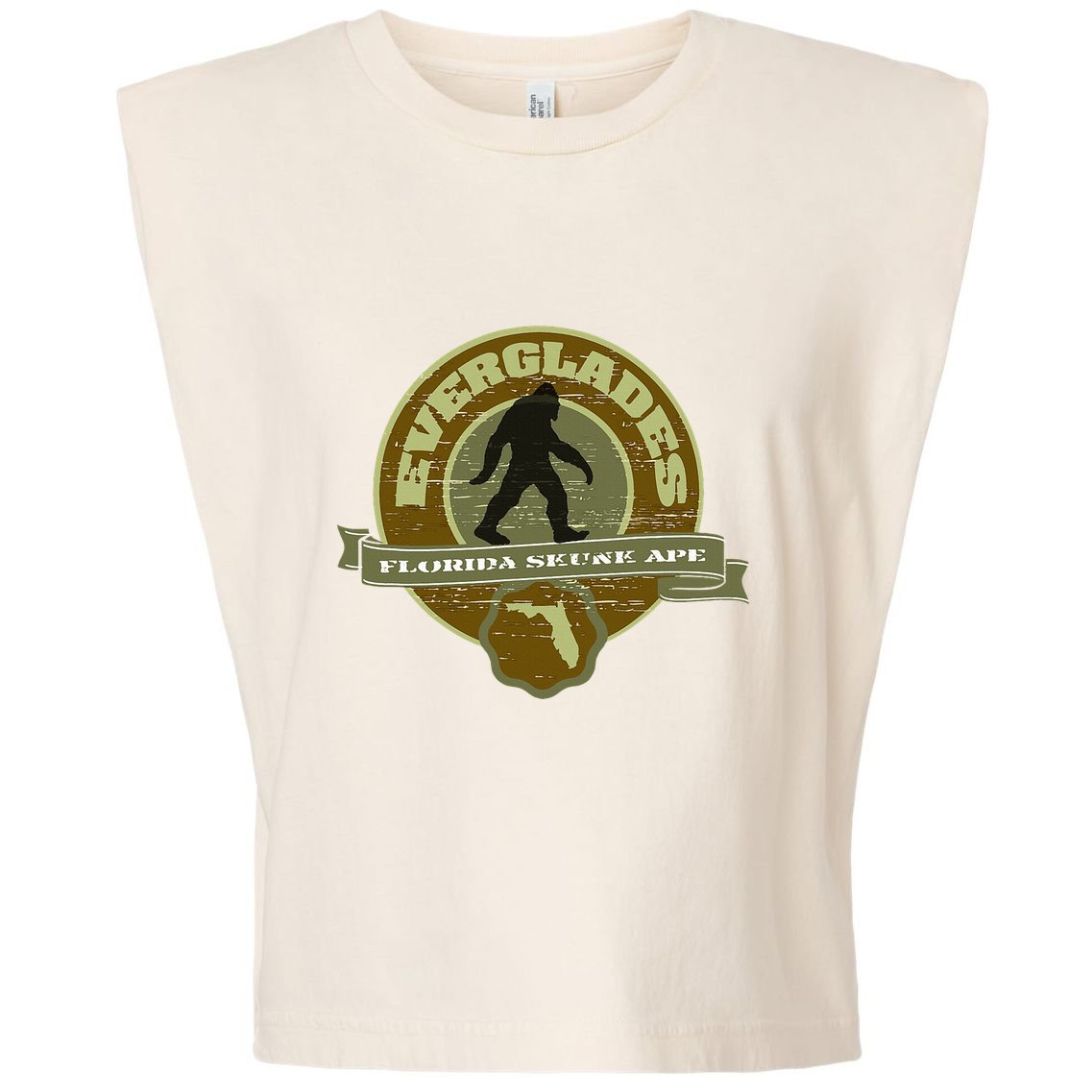 Florida Everglades Skunk Ape Garment-Dyed Women's Muscle Tee