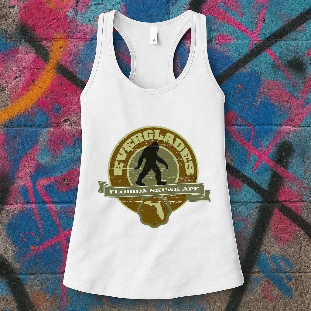 Florida Everglades Skunk Ape Womens Tank Top