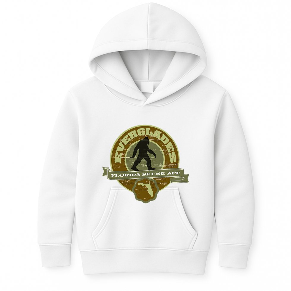 Florida Everglades Skunk Ape Kids Hoodie