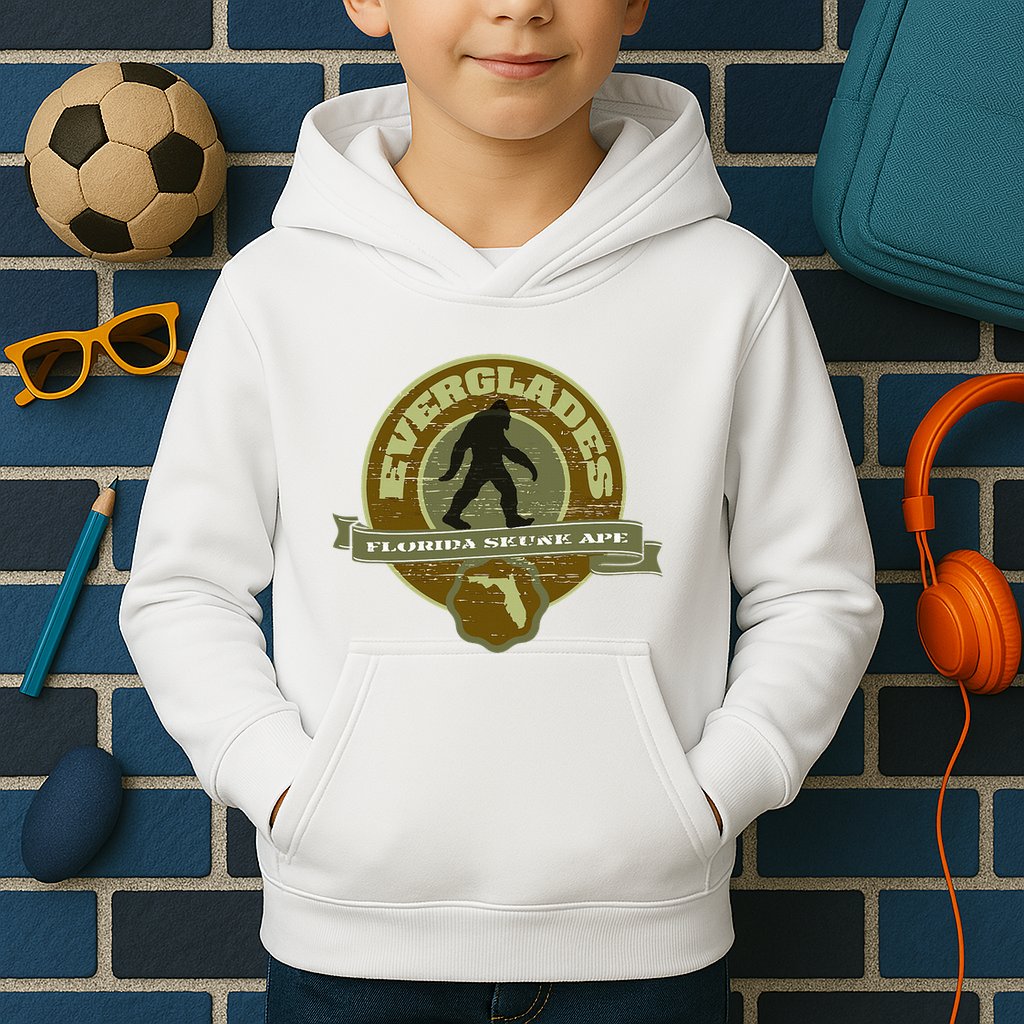 Florida Everglades Skunk Ape Kids Hoodie