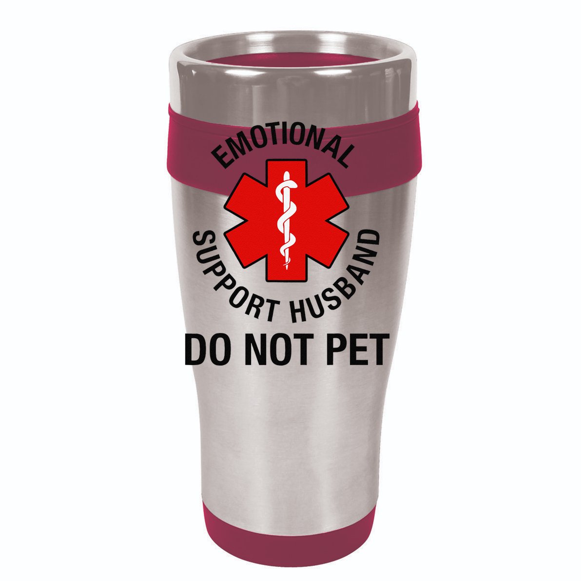 Funny Emotional Support Husband Do Not Pet Saying V-Neck T-Shirt