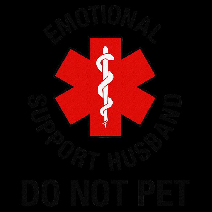 Funny Emotional Support Husband Do Not Pet Saying Drawstring Bag