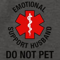Funny Emotional Support Husband Do Not Pet Saying Vector Backpack